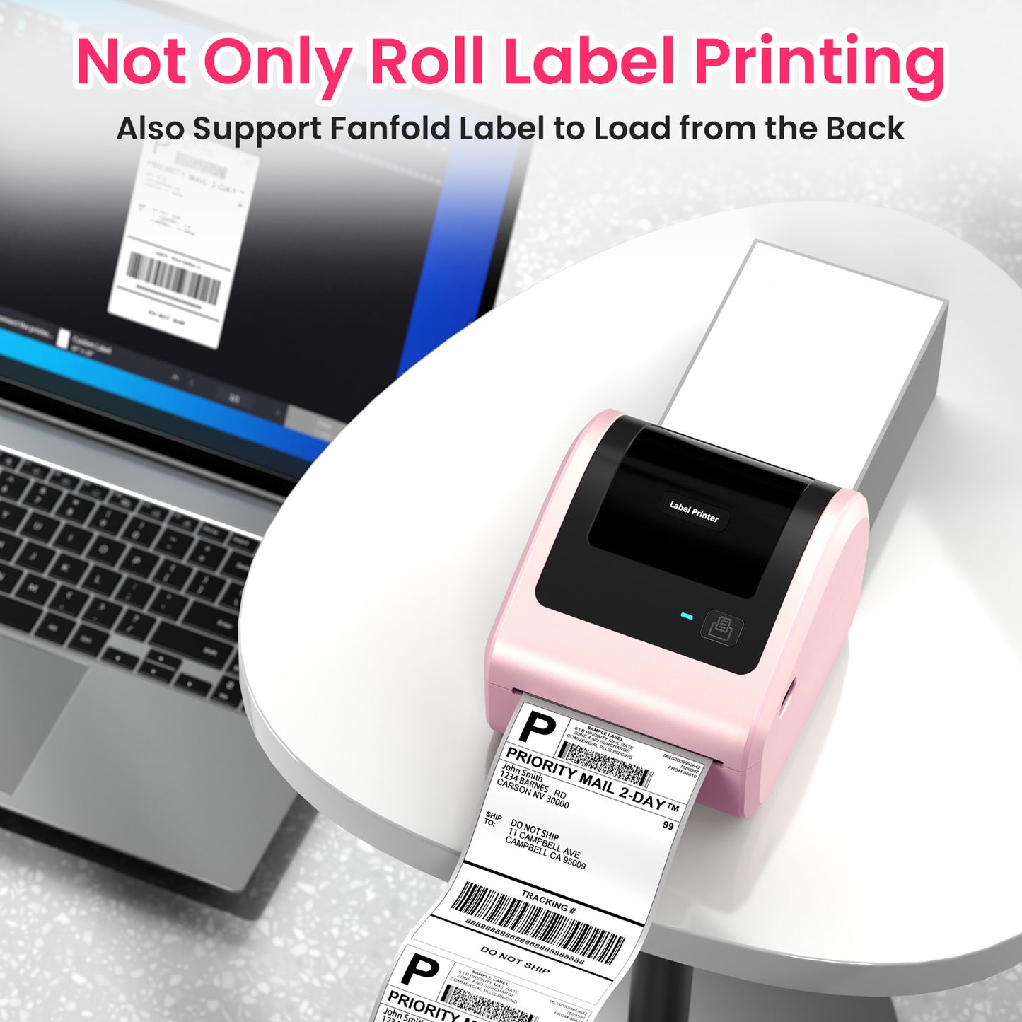Bluetooth Thermal Label Printer 4x6 - D450BT Shipping Label Printer for Small Business, Shipping Packages, Office, Home, Compatible with USPS, Shopify, Amazon, Tiktok