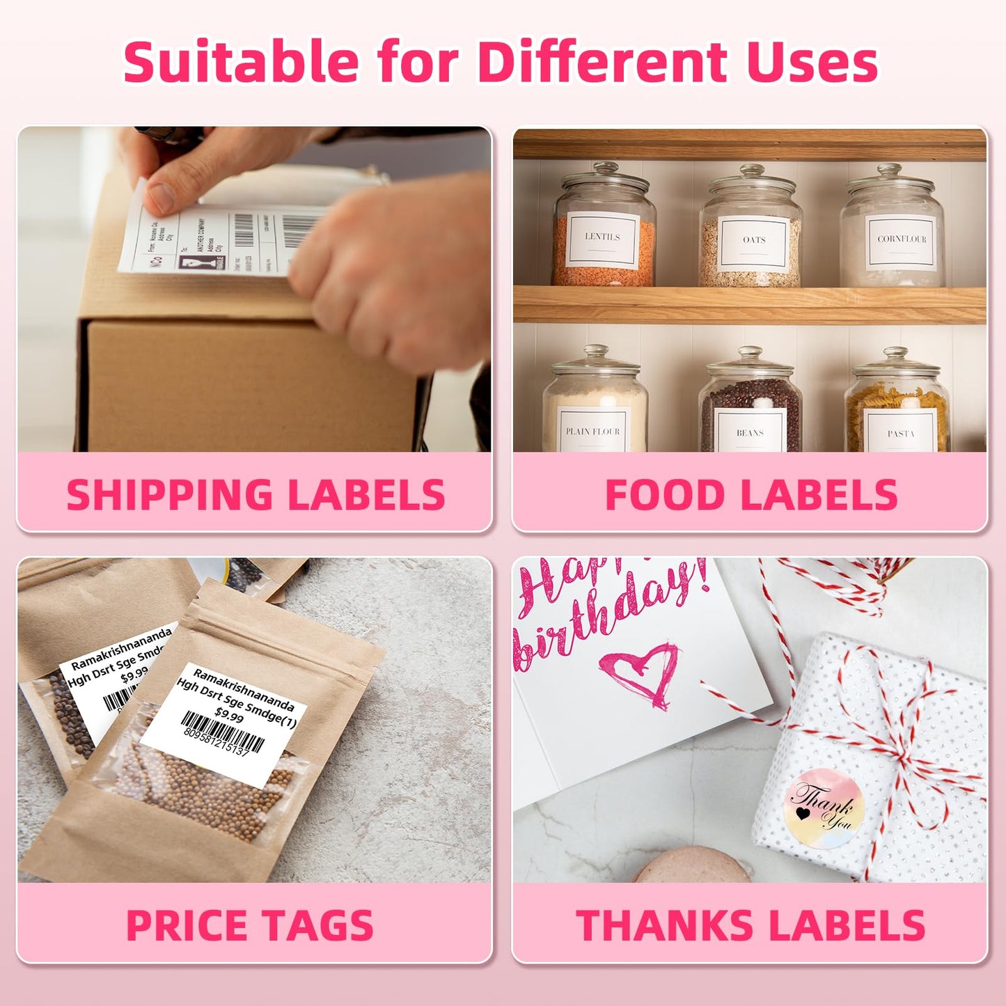 Omezizy WiFi Shipping Label Printer 4x6, 300DPI Wireless Label Printer for Small Business, WiFi Thermal Label Printer for Shipping Packages, Compatible with USPS, Shopify, Amazon