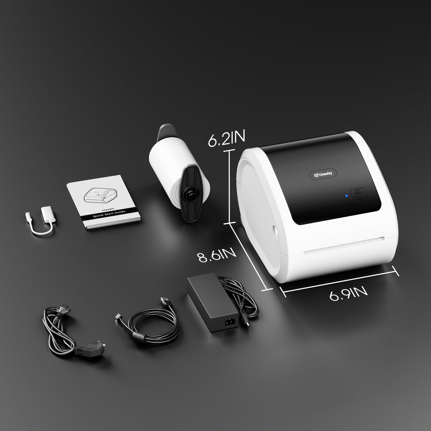 Bluetooth Shipping Label Printer 4x6 - D520BT Bluetooth Thermal Label Printer for Small Business， Shipping Packages, Compatible with USPS, Shopify, Amazon, Tiktok
