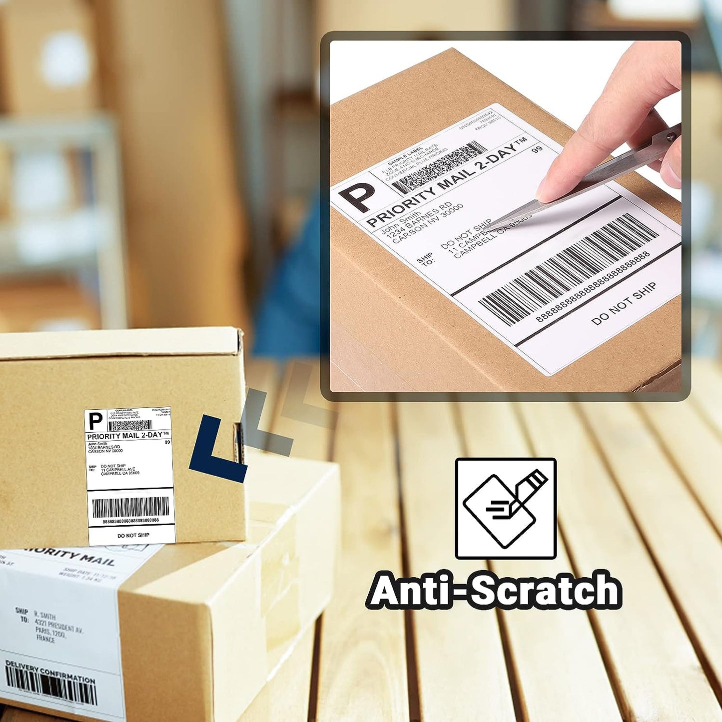 4x6 Thermal Labels (Pack of 500 4x6 Roll Shipping Labels) Compatible with JADENS, ASprink, Phomemo, Rollo, Zebra, Omezizy and Other Shipping Label Printers Visit the Omezizy Store