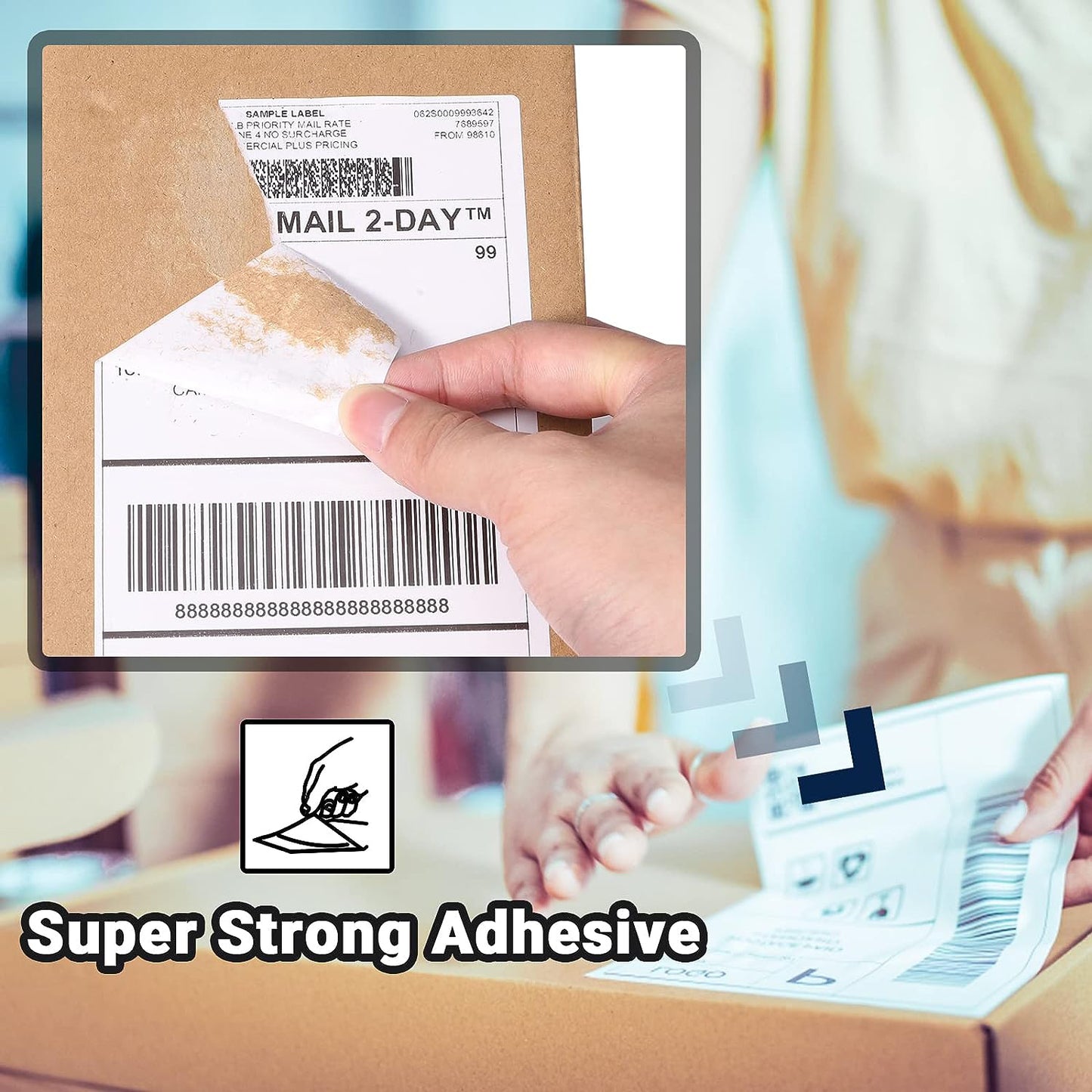 4x6 Thermal Labels (Pack of 500 4x6 Roll Shipping Labels) Compatible with JADENS, ASprink, Phomemo, Rollo, Zebra, Omezizy and Other Shipping Label Printers Visit the Omezizy Store