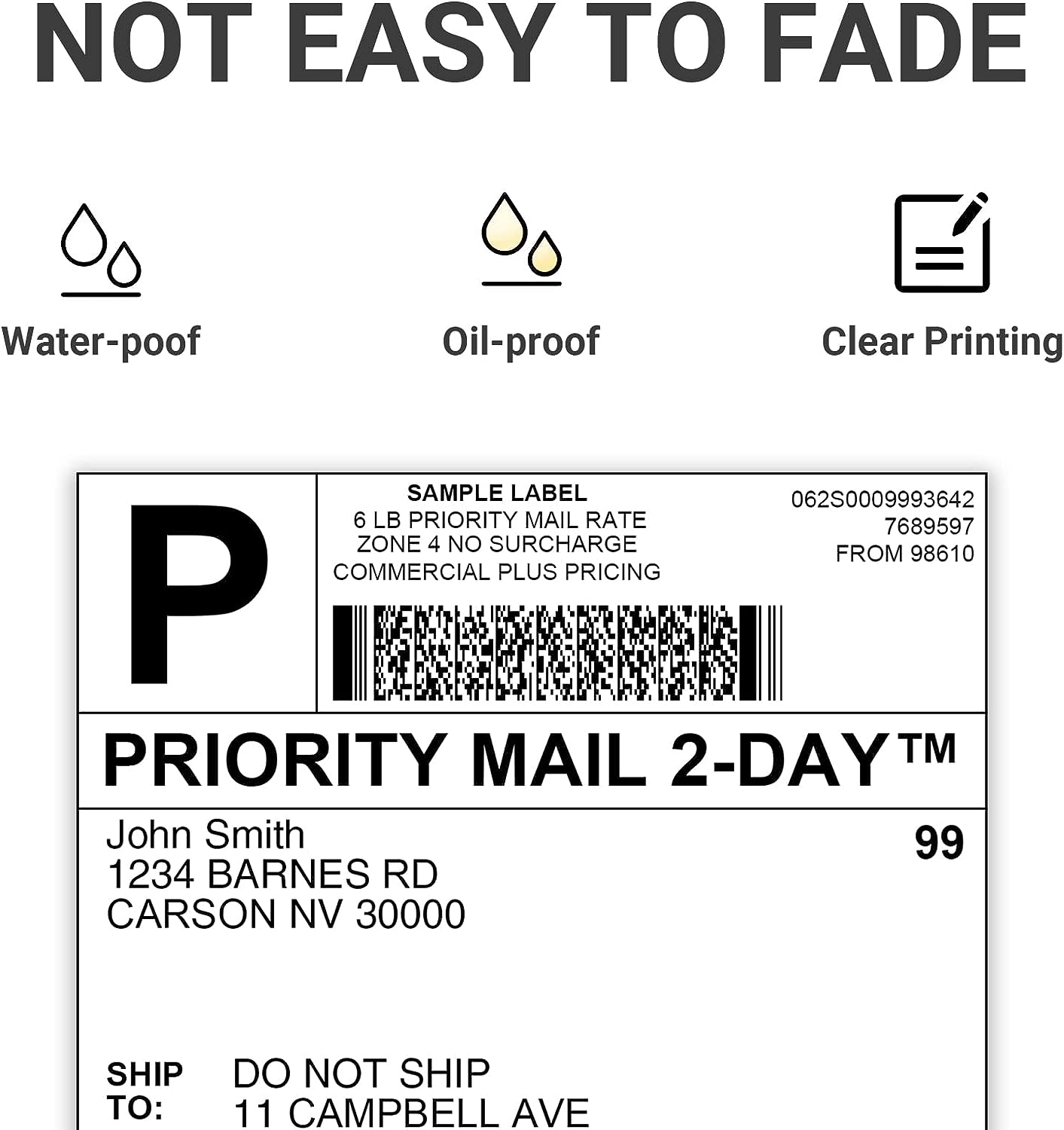 4x6 Thermal Labels (Pack of 500 4x6 Roll Shipping Labels) Compatible with JADENS, ASprink, Phomemo, Rollo, Zebra, Omezizy and Other Shipping Label Printers Visit the Omezizy Store