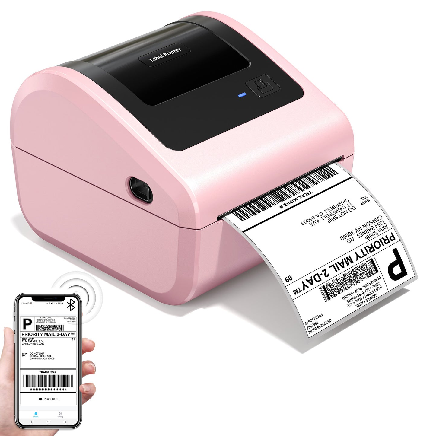 Bluetooth Thermal Label Printer 4x6 - D450BT Shipping Label Printer for Small Business, Shipping Packages, Office, Home, Compatible with USPS, Shopify, Amazon, Tiktok