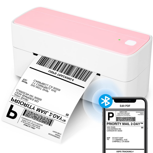 Omezizy Bluetooth Thermal Shipping Label Printer Wireless 4x6 Shipping Label Printer for Small Business & Package, Compatible with Android, iPhone, Windows, Mac OS, Ebay, Amazon, Shopify, Etsy, USPS