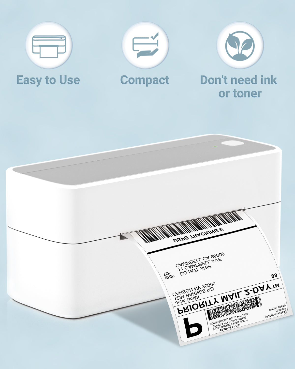 Omezizy Wireless Label Printer, Bluetooth Shipping Label Printer, Thermal Label Printer 4x6 - Compatible with eBay, Esty, Shopify, Amazon, Royal Mail, Hermes, Parcel2Go, UPS