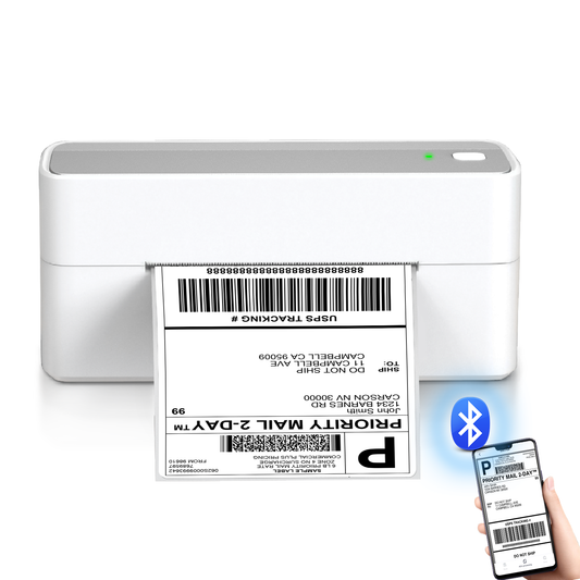 Omezizy Wireless Label Printer, Bluetooth Shipping Label Printer, Thermal Label Printer 4x6 - Compatible with eBay, Esty, Shopify, Amazon, Royal Mail, Hermes, Parcel2Go, UPS
